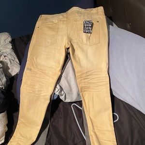 BEIGE KSUBI JEANS SIZE 33 NEW ONLY TRIED ON